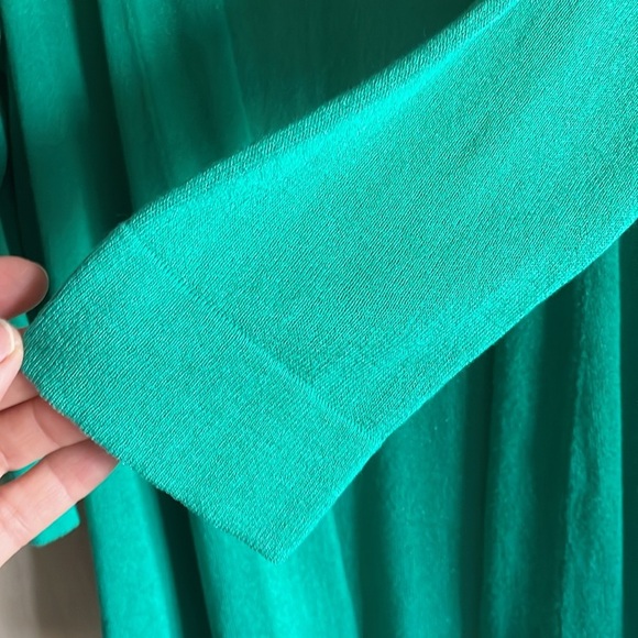 Chico’s Cardigan Open Front Lightweight Emerald Green Women’s Sz: M - Picture 4 of 11